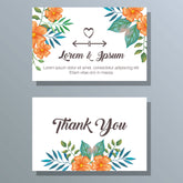 Plantable Flower & Leaves Thank You Cards